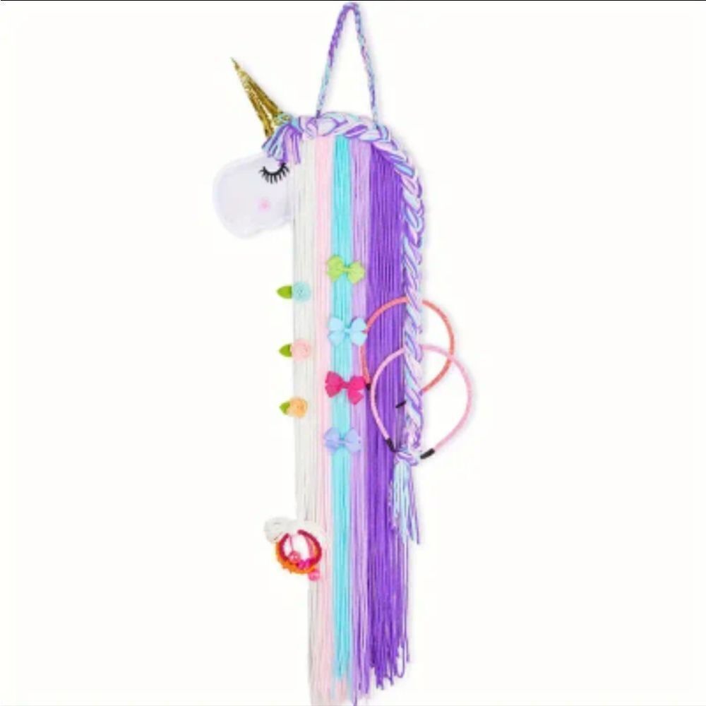 New unicorn lavender hair bow organizer display holder girls